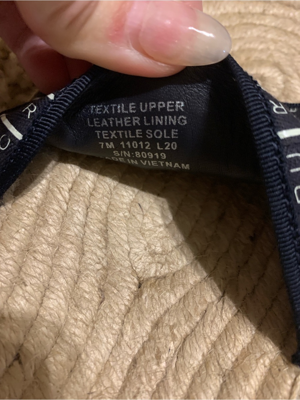 Tory Burch Navy Logo Espadrille Slide - Picture 4 of 5
